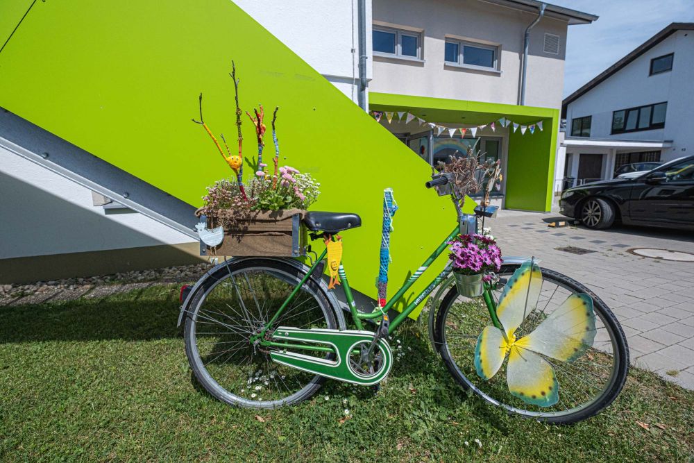 Deko Fahrrad vorm MGH